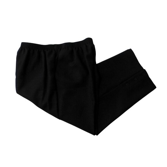 Alfred Dunner Capri Pants Womens Size 14 Black Cropped Pants Elastic Waist - Picture 1 of 7